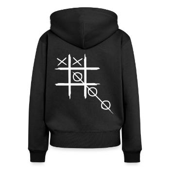 Jeu en dehors de la boîte Joueur Gamer Jeu vidéo - Sweat à capuche zippé Premium bio Femme - noir - Dos - Julia (174cm)