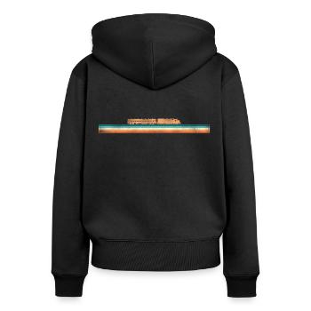 Conducteur de train diesel de marchandises - Sweat à capuche zippé Premium bio Femme - noir - Dos - Julia (174cm)