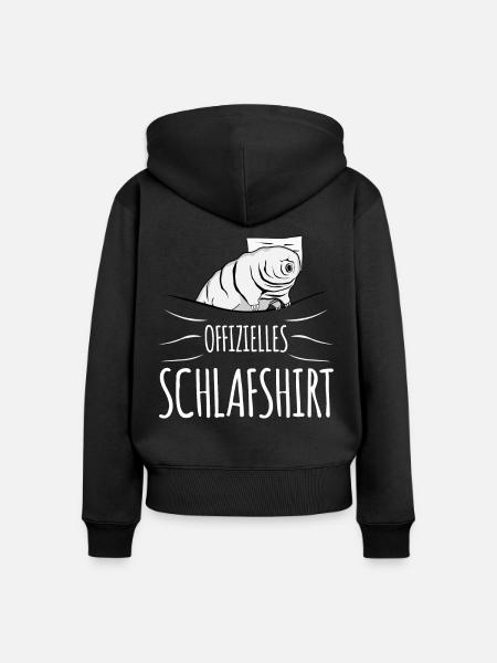Tardigrade Schlafshirt Tardigrades - Frauen Premium Bio Zip Hoodie - Schwarz