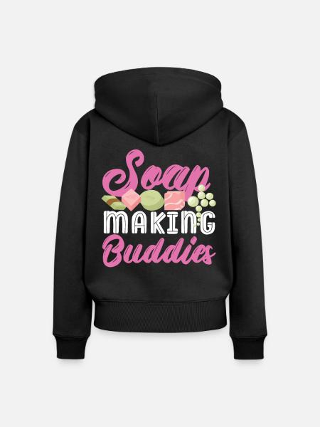Soap Making Crafting Soap Making - Frauen Premium Bio Zip Hoodie - Schwarz