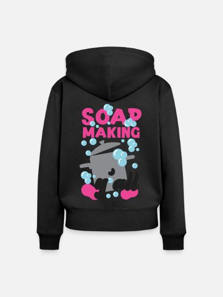 Soap Making Crafting Soap Making - Frauen Premium Bio Zip Hoodie - Schwarz