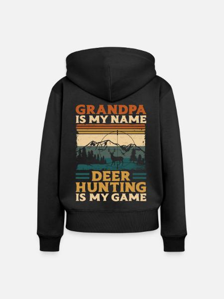 Buck Deer Hunting Hunter - Frauen Premium Bio Zip Hoodie - Schwarz