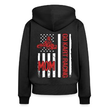 Kartsport Kart Driver Go Kart Gift Idea - Women's Premium Organic Zip Hoodie - black - Back - Julia (174cm)