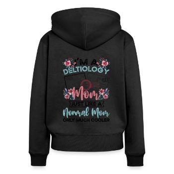 Deltiology Mom Postcard Collector for Deltiologists - Women's Premium Organic Zip Hoodie - black - Back - Julia (174cm)