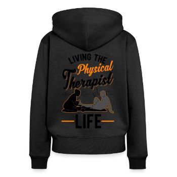 Physiotherapist Gift Physiotherapy Physio - Women's Premium Organic Zip Hoodie - black - Back - Julia (174cm)