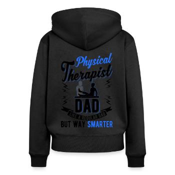 Physiotherapist Father Physio Papa - Women's Premium Organic Zip Hoodie - black - Back - Julia (174cm)