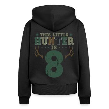 Buck Deer Hunting Hunter Kid 8ème - Sweat à capuche zippé Premium bio Femme - noir - Dos - Julia (174cm)