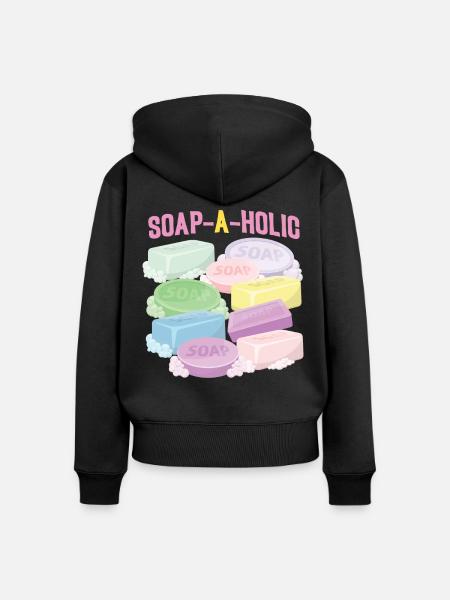 Soap Making Crafting Soap-A-Holic - Frauen Premium Bio Zip Hoodie - Schwarz