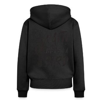 Wait There's A Bird Funny Bird Watching Birding - Women's Premium Organic Zip Hoodie - black - Back - Julia (174cm)