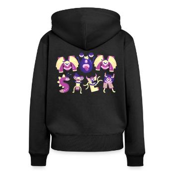 Momster Letters Halloween Costume Mother's Day - Women's Premium Organic Zip Hoodie - black - Back - Julia (174cm)