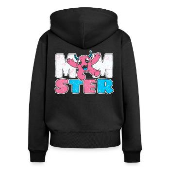 Little Momster Funny Halloween Costume for Mom - Women's Premium Organic Zip Hoodie - black - Back - Julia (174cm)