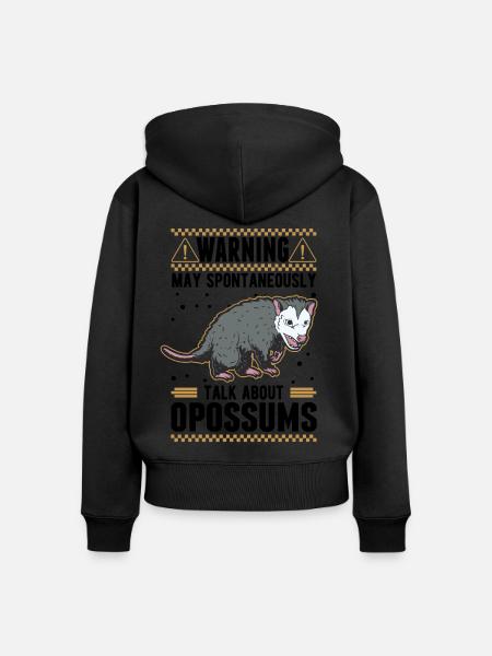 Opossum Geschenk Possum Beutelratte - Frauen Premium Bio Zip Hoodie - 