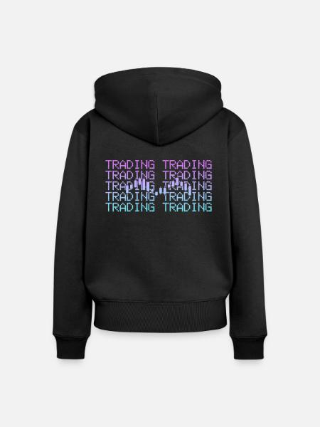 trading - Frauen Premium Bio Zip Hoodie - Schwarz