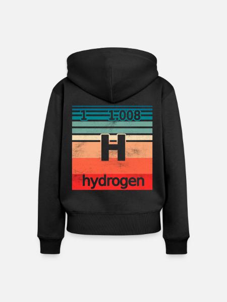 Wasserstoff Hydrogen Element Energie - Frauen Premium Bio Zip Hoodie - Schwarz