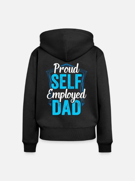 Stolzer Selbständiger Vater Selbstständig - Frauen Premium Bio Zip Hoodie - Schwarz
