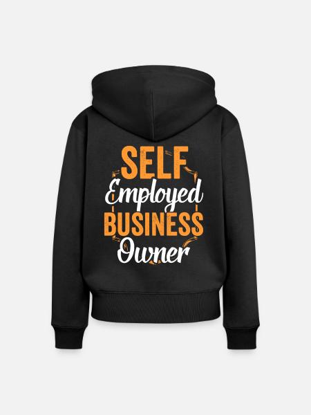 Selbständiger Geschäftsinhaber Selbstständig - Frauen Premium Bio Zip Hoodie - Schwarz