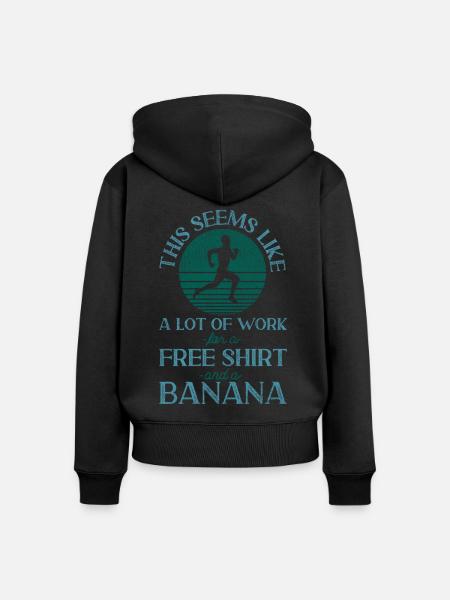 Running Runner Half Marathon Retro - Premium økologisk hoodie med lynlås til kvinder - sort