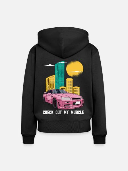 Sportwagen Auto Automobil - Frauen Premium Bio Zip Hoodie - Schwarz