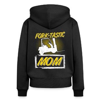 Forklift Driver Forklift Fork-Tastic Mom - Women's Premium Organic Zip Hoodie - black - Back - Julia (174cm)