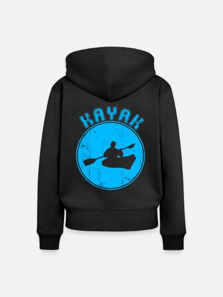 Kanu - Frauen Premium Bio Zip Hoodie - Schwarz