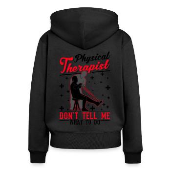 Physiotherapist Gift Physiotherapy Physio - Women's Premium Organic Zip Hoodie - black - Back - Julia (174cm)