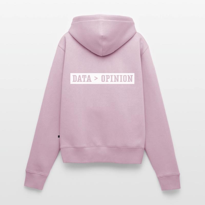 Data > Opinion Code Coding Coder Programmierer Frauen Premium Bio Zip Hoodie