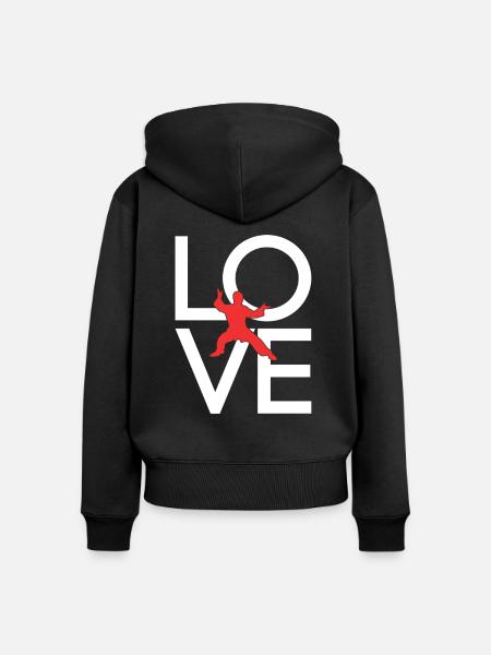 Kampfsport - Frauen Premium Bio Zip Hoodie - Schwarz