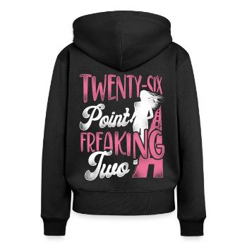 Running Runner Half Marathon - Women's Premium Organic Zip Hoodie - black - Back - Julia (174cm)