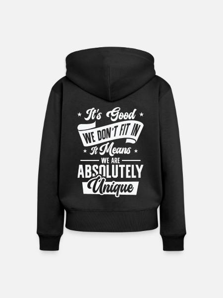 Positivität Außenseiter Dichter Poesie - Frauen Premium Bio Zip Hoodie - Schwarz
