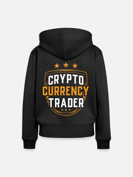 Kryptowährungs Händler Krypto Crypto Trader - Frauen Premium Bio Zip Hoodie - Schwarz
