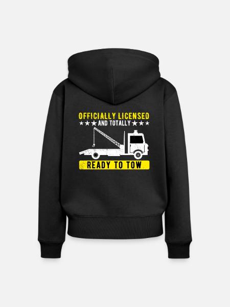 Abschlepper Abschleppdienst Abschleppwagenfahrer - Frauen Premium Bio Zip Hoodie - Schwarz