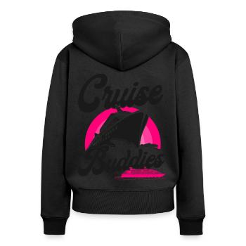 Cruise Ship Vacation Friends Girl - Women's Premium Organic Zip Hoodie - black - Back - Julia (174cm)
