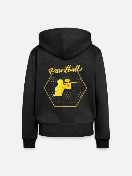 Paintball - Frauen Premium Bio Zip Hoodie - Schwarz