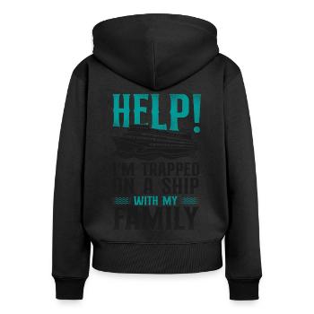 Cruise Ship Vacation Family - Frauen Premium Bio Zip Hoodie - Schwarz - Hinten - Julia (174cm)