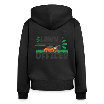 Garden Plants Gardener Lawn Mowing Leaf Blowers - Women's Premium Organic Zip Hoodie - black - Back - Julia (174cm)