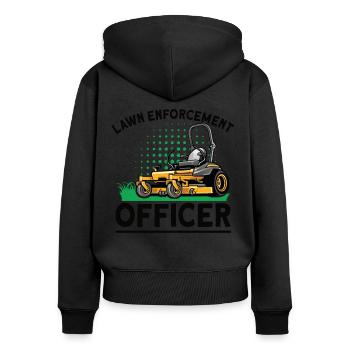 Garden Plants Gardener Lawn Mowing Leaf Blowers - Women's Premium Organic Zip Hoodie - black - Back - Julia (174cm)