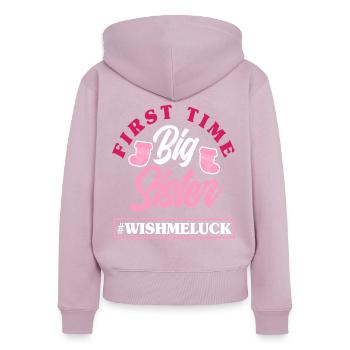 Girls Sister Siblings - Women's Premium Organic Zip Hoodie - dusky pink - Back - Julia (174cm)