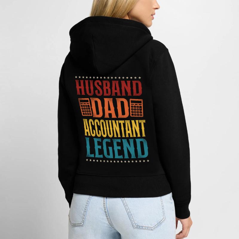 Comptable Comptable Comptable Comptabilité Sweat à capuche zippé Premium bio Femme