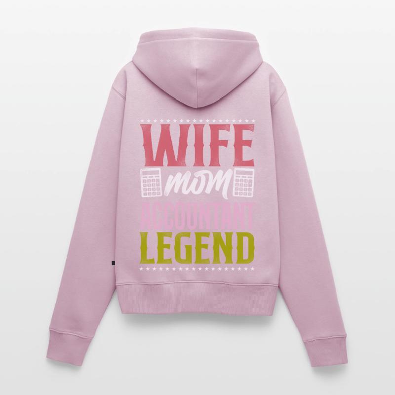 Comptable Comptable Comptable Comptabilité Sweat à capuche zippé Premium bio Femme