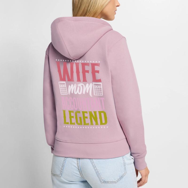 Comptable Comptable Comptable Comptabilité Sweat à capuche zippé Premium bio Femme