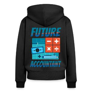 Accountant Bookkeeper Accounting - Women's Premium Organic Zip Hoodie - black - Back - Julia (174cm)