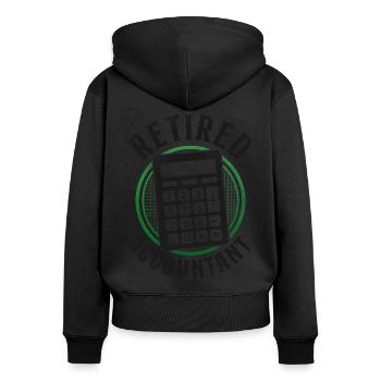 Accountant Bookkeeper Accounting - Women's Premium Organic Zip Hoodie - black - Back - Julia (174cm)