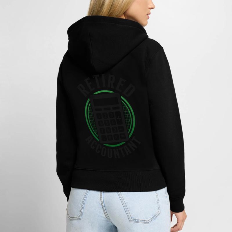 Comptable Comptable Comptable Comptabilité Sweat à capuche zippé Premium bio Femme