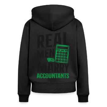 Accountant Bookkeeper Marriage - Frauen Premium Bio Zip Hoodie - Schwarz - Hinten - Julia (174cm)