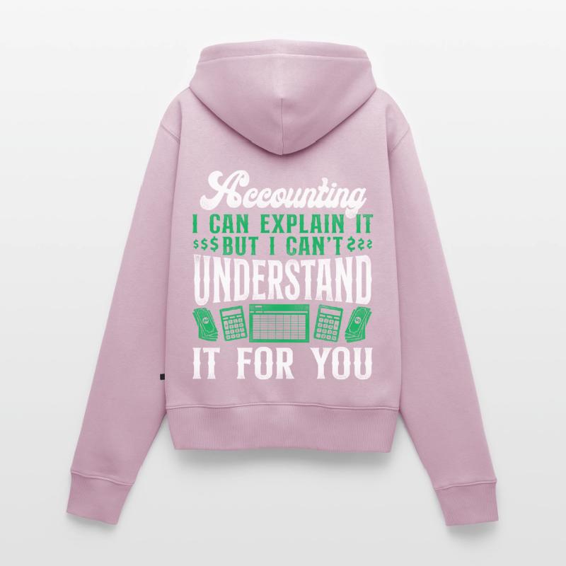 Comptable Comptable Comptable Comptabilité Sweat à capuche zippé Premium bio Femme