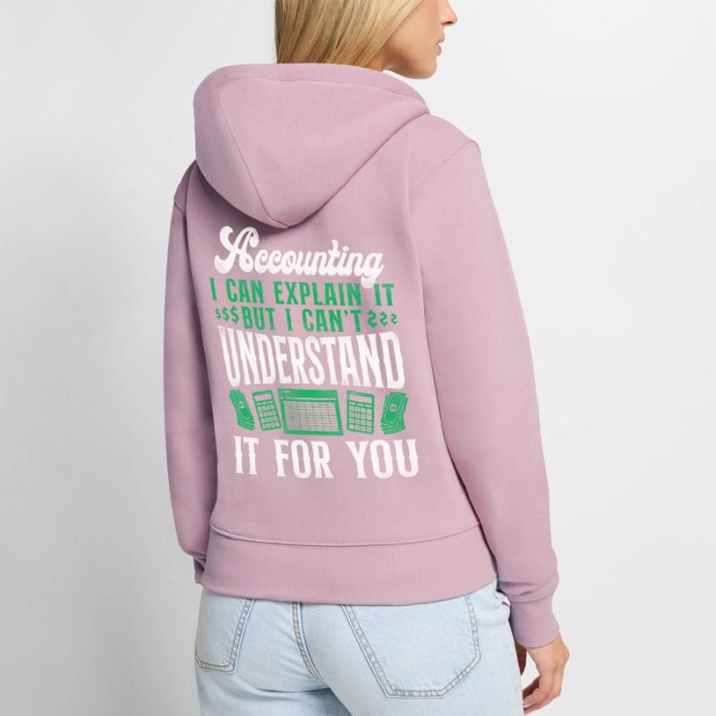 Comptable Comptable Comptable Comptabilité Sweat à capuche zippé Premium bio Femme