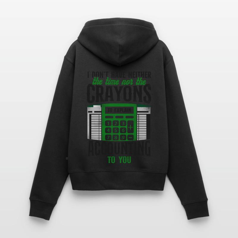Comptable Comptable Comptable Comptabilité Sweat à capuche zippé Premium bio Femme