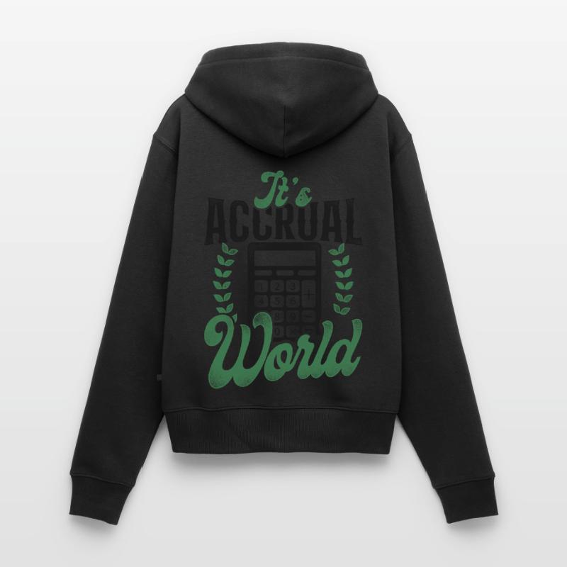 Comptable Comptable Comptable Comptabilité Sweat à capuche zippé Premium bio Femme