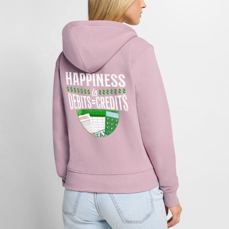 Comptable Comptable Comptable Comptabilité Sweat à capuche zippé Premium bio Femme