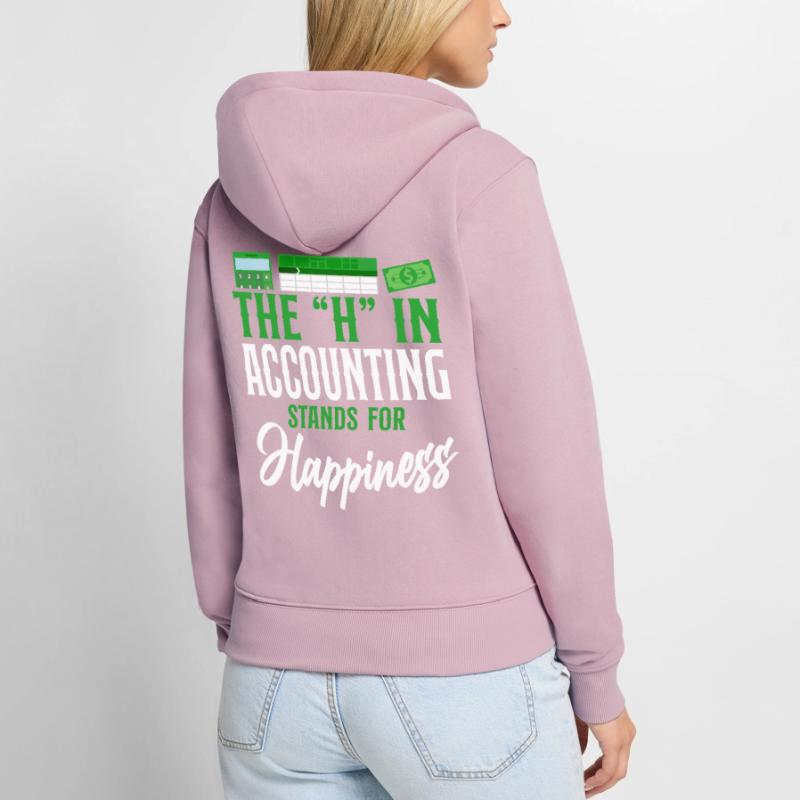 Comptable Comptable Comptable Comptabilité Sweat à capuche zippé Premium bio Femme